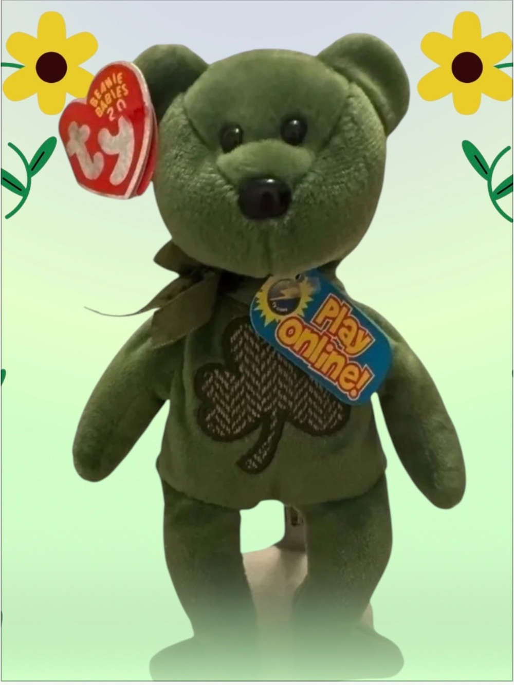 TY Beanie Baby Bear Limited Edition 10th Anniversary Heart Tag